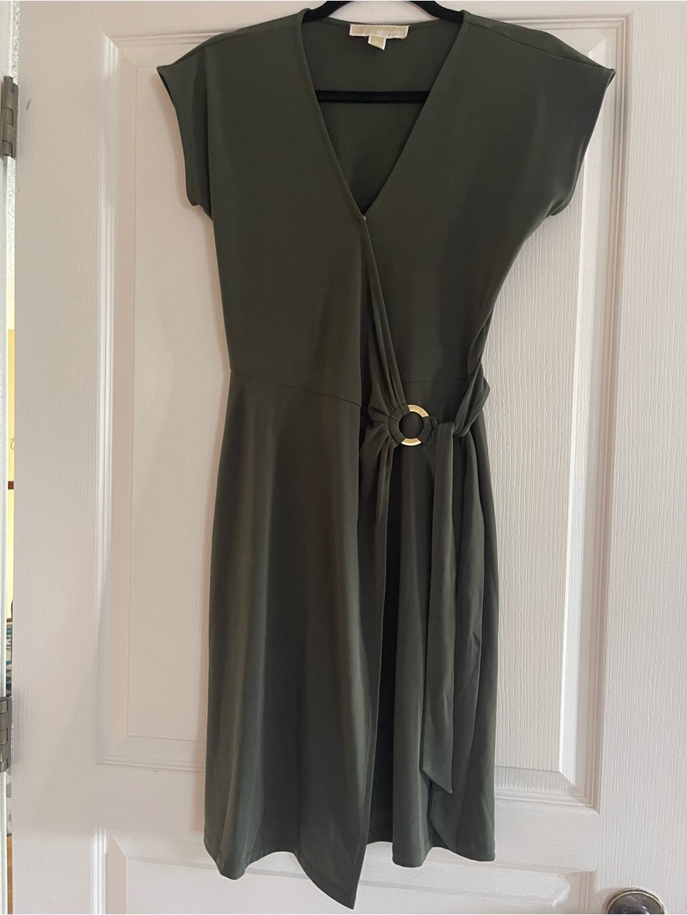 NWOT Michael Kors Olive Green dress with Side Tie
